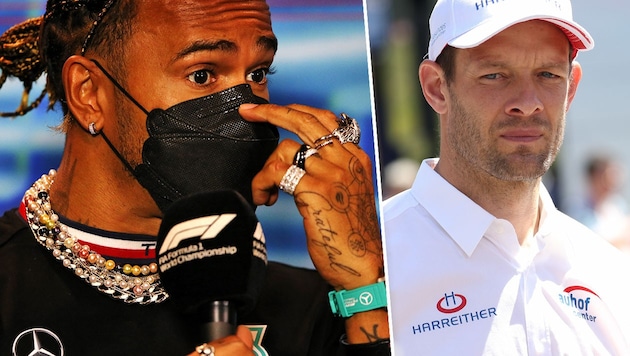 Lewis Hamilton (li.) und Alexander Wurz (Bild: GEPA, krone.at-Grafik)