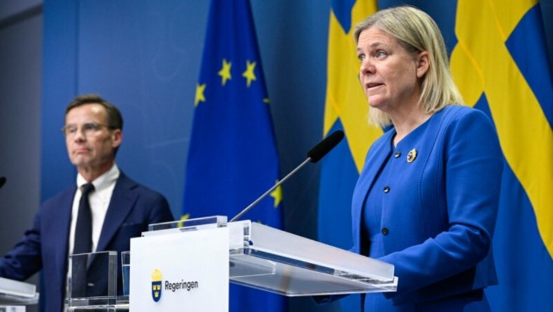 Schwedens Ministerpräsidentin Magdalena Andersson (Bild: AP)