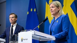 „Wir verlassen eine Ära und treten in eine neue ein“, sagte Schwedens Ministerpräsidentin Andersson. (Bild: AP)