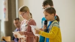 Volksschüler nahmen einen wichtigen Part der Präsentation der interaktiven Plattform ein. (Bild: 2022psb/c.kollerics)