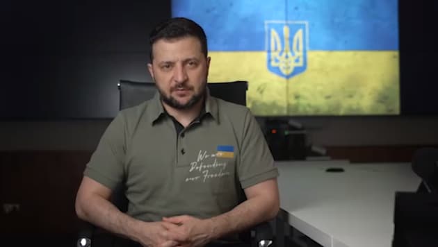 Der ukrainische Präsident Selenskyj (Bild: Screenshot/Telegram/V_Zelenskiy_official)