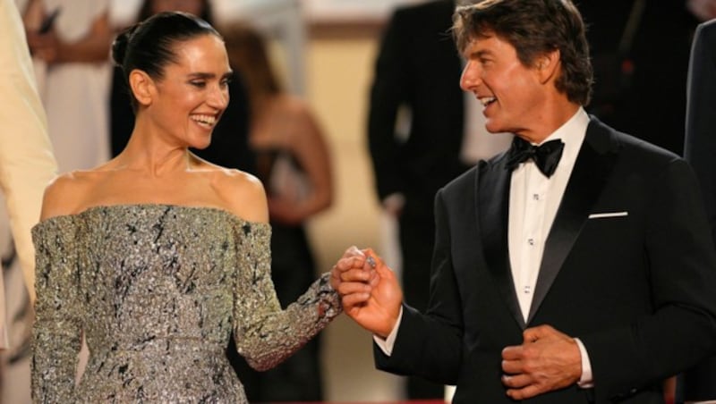 Jennifer Connelly und Tom Cruise in Cannes (Bild: AP)