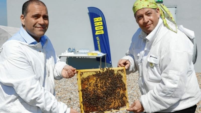 Amir Zouhbi (links) und Daniel Sinhuber-Winetzhammer von Porr (Bild: Klemens Groh)