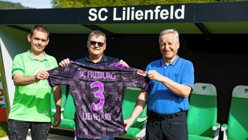 Gernot Edy, Papa Franz und Wolfgang Labenbacher (v.l.n.r.) erzählten über Philipp (Bild: Mario Urbantschitsch)