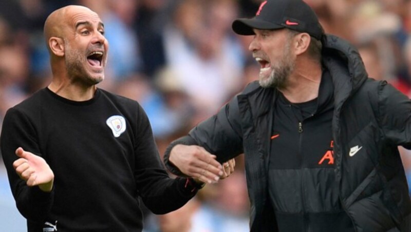 Pep Guardiola und Jürgen Klopp (Bild: AFP, krone.at-grafik)