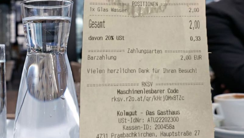 Die Freunde schickten die Rechnung für das Glas Wasser an die „Krone“. (Bild: Reinhard HOLL, zVg)