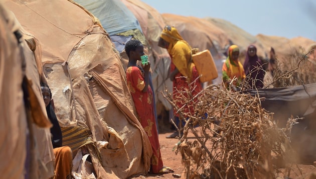 Ein Flüchtlingscamp in Somalia (Bild: AFP)