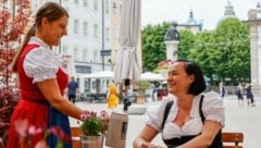 Die Wirtin von Gasthof Hinterbrühl veranstaltet im Juni ein Fest mit Livemusik im Kaiviertel (Bild: Tschepp Markus)