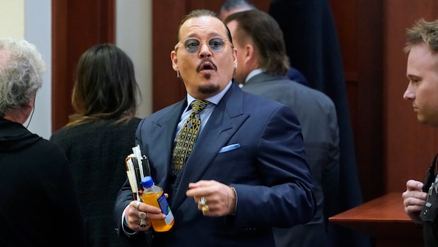 Johnny Depp im Gerichtssaal in Fairfex (Bild: APA/AP Photo/Steve Helber)