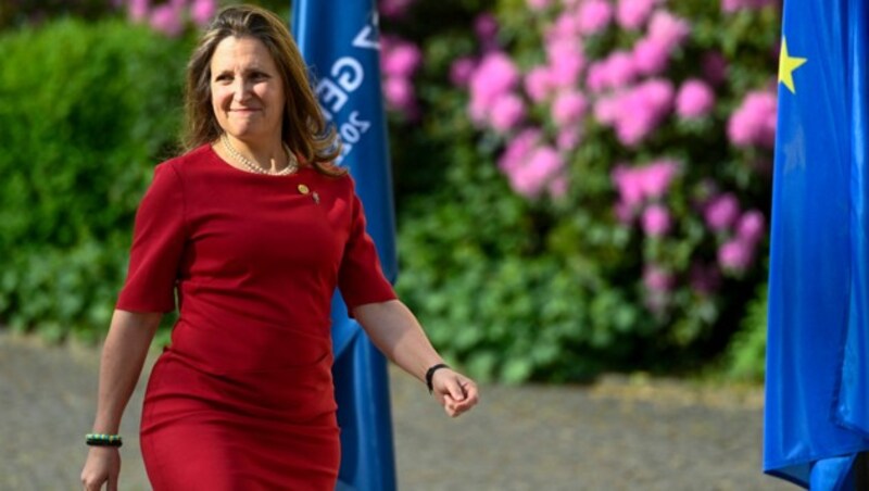 Laut Freeland sprechen sich diverse Oligarchen hinter vorgehaltener Hand gegen Putins Angriffskrieg aus. (Bild: AFP/Ina FASSBENDER)