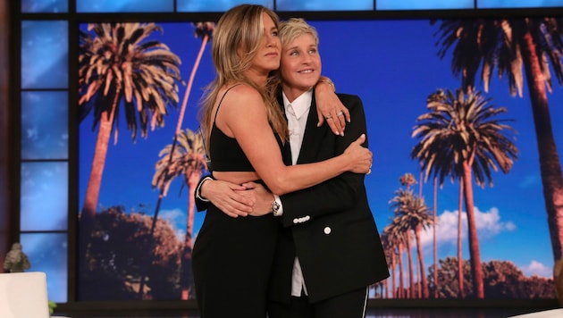 Jennifer Aniston war bei der allerletzten Show von US-Talkerin Ellen DeGeneres zu Gast. (Bild: Michael Rozman/Warner Bros./AP)