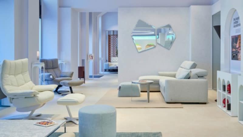 Der neue Flagshipstore der italienischen Interiormarke Natuzzi in der Wiener City. (Bild: @ Natuzzi)