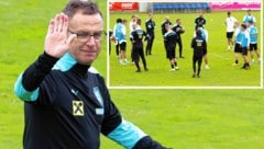 Ralf Rangnick hielt am Montag sein erstes Training als ÖFB-Teamchef. (Bild: Mario Urbantschitsch)