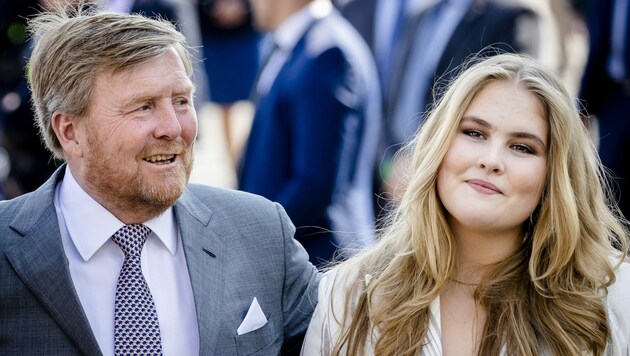 König Willem-Alexander ist stolz auf seine Tochter Prinzessin Amalia. (Bild: Sem van der Wal / ANP / picturedesk.com)