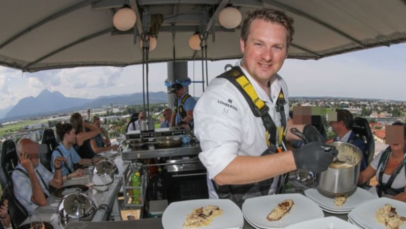 Roland Huber kocht in Hadersdorf am Kamp groß auf. (Bild: Franz Neumayr, Krone KREATIV)