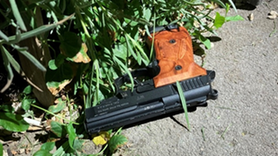 Mit dieser Waffe sollen Jugendliche in der Nacht auf Mittwoch in einem Park in Wien um sich geschossen haben. (Bild: LPD Wien)