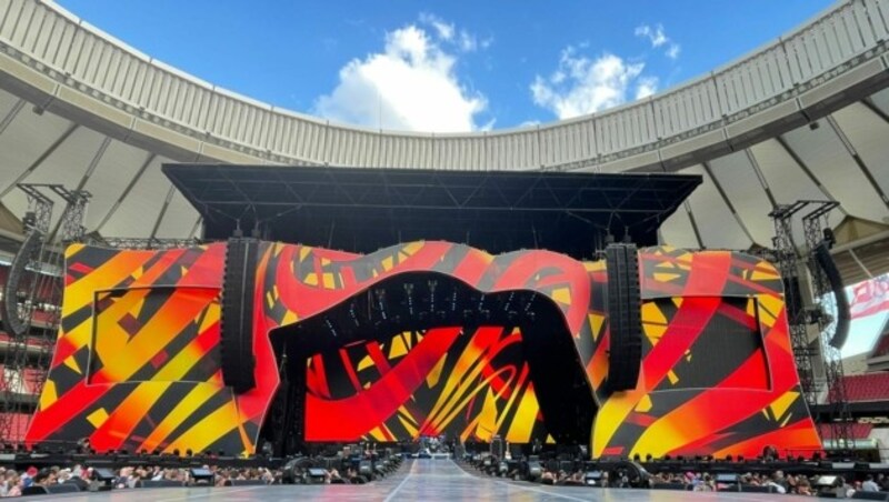 Ein lange gut gehütetes Geheimnis: die Bühne der Rolling Stones zur „Sixty“-Tour. (Bild: Thomas Zeidler)