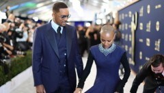 Will Smith und seine Frau Jada Pinkett Smith bei den 28. Screen Actors Guild Awards im Barker Hangar im Februar 2022 (Bild: APA/Dimitrios Kambouris/Getty Images for WarnerMedia/AFP)