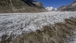 Die Klimakrise schreitet rasant voran - die Alpen, wie wir sie jetzt noch kennen, werden in Zukunft gänzlich anders aussehen. (Bild: AFP/Fabrice COFFRINI )