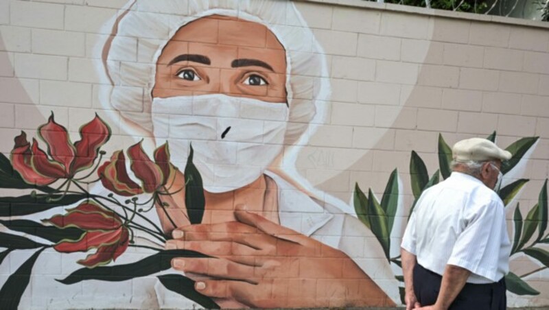 Ein Graffiti in Sao Paulo (Bild: AFP)