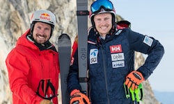 Henrik Kristoffersen (r.) war im Sommer 2022 der erste Athlet, der von Marcel Hirscher als Van ...