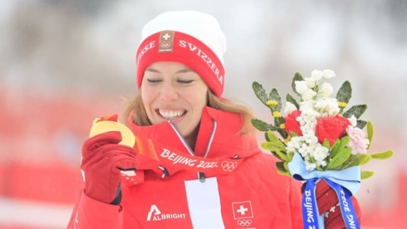 Neu bei Salomon: Doppel-Olympiasiegerin Michelle Gisin. (Bild: Birbaumer Christof)