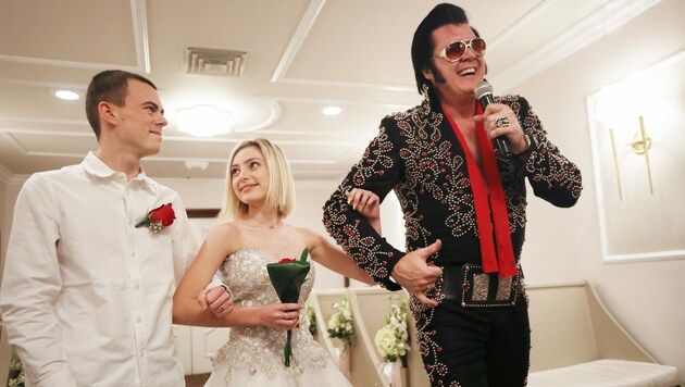 Elvis-Hochzeiten in Las Vegas sollen verboten werden. (Bild: APA/Photo by MARIO TAMA / GETTY IMAGES NORTH AMERICA/ AFP)