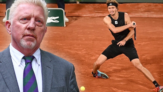 Boris Becker und Alexander Zverev (Bild: AFP, krone.at-grafik)