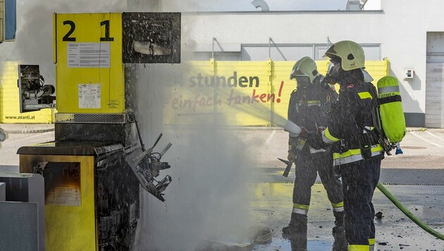 Die Feuerwehr hatte den Brand rasch unter Kontrolle. (Bild: Feuerwehr Krems an der Donau)