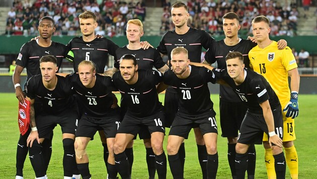 Österreichs Fußball-Nationalteam gegen Dänemark (Bild: AFP)