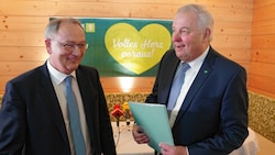 ÖVP-Landesgeschäftsführer Detlev Eisel-Eiselsberg und Landeshauptmann Hermann Schützenhöfer (Bild: Sepp Pail)