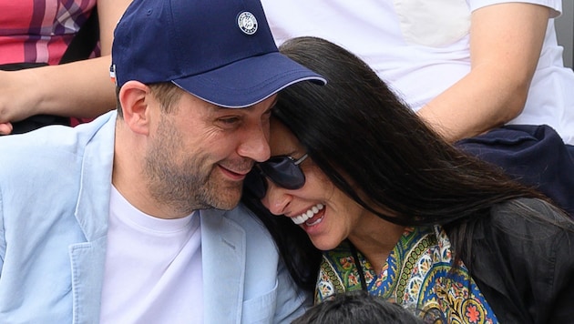 So verliebt! Demi Moore turtelte mit Daniel Humm bei den French Open. (Bild: www.VIENNAREPORT.at)