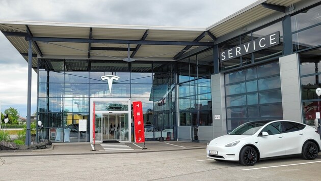 So sieht die neue Tesla-Filiale in Klagenfurt aus (Bild: Tragner Christian)