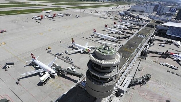 Die 78-Jährige war nach ihrer Landung in Zürich aufgeflogen. (Bild: Flughafen Zürich)