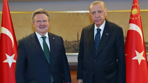 Wiens Bürgermeister Michael Ludwig zu Gast beim türkischen Präsidenten Recep Tayyip Erdogan (Bild: Twitter.com/Michael Ludwig)