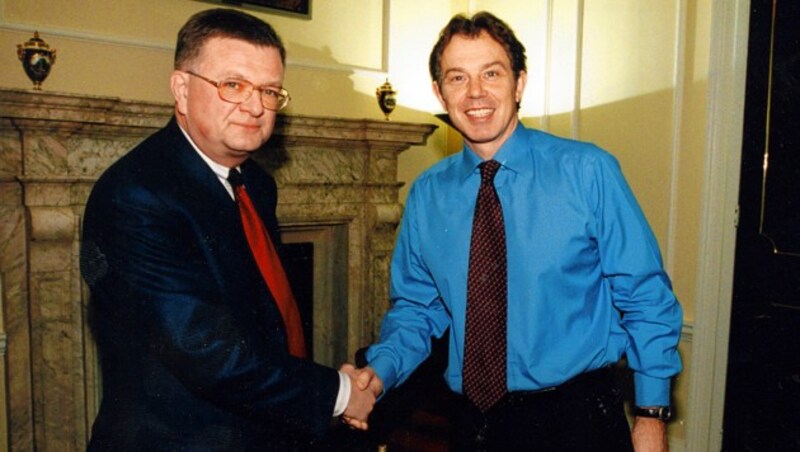 Briten-Premier Tony Blair traf Seinitz in London, Downing Street 10. (Bild: Klemens Groh)