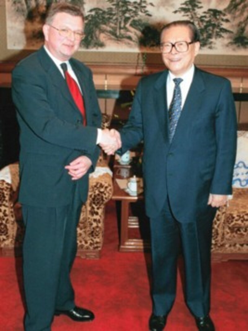 Chinas Staatschef Jiang Zemin traf Seinitz in seiner Pekinger Residenz. (Bild: Martin Jöchl)