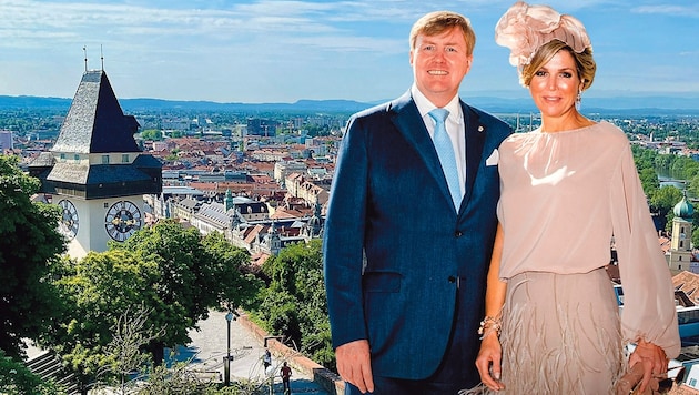 Das niederländische Königspaar Máxima und Willem-Alexander besuchen Graz. (Bild: Krone KREATIV, Viennareport, Christoph Hartner)