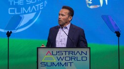 Arnold Schwarzenegger beim Austrian World Summit 2021, dieses Jahr muss der „Terminator“ leider auslassen. (Bild: AFP)