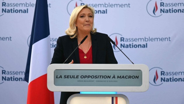 Die Partei von Rechtspopulistin Marine Le Pen kann mit maximal zehn Mandaten rechnen. (Bild: AFP)