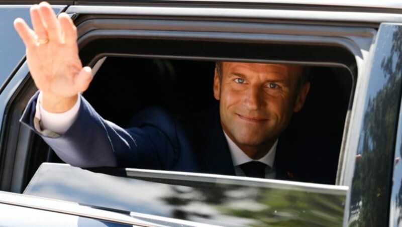 Frankreichs Präsident Emmanuel Macron (Bild: AP)