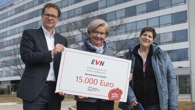 Szyszkowitz und Pröll konnten mithilfe der EVN-Kunden zielgerichtet helfen. (Bild: EVN / Daniela Matejscheck)