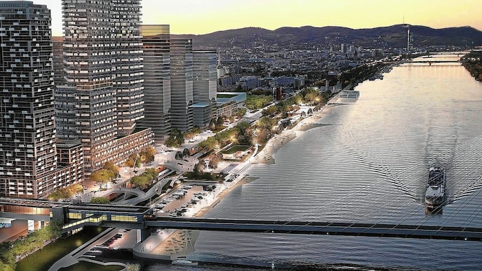 Bis 2030 soll direkt an der Donau ein „moderner, attraktiver Platz“ für alle Wiener entstehen.