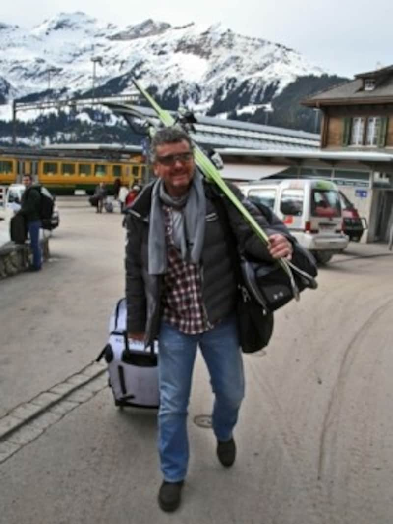 Mathias Berthold war schon mit dem Skiweltcupzirkus ständig auf Achse - hier etwa in Wengen. (Bild: Christof Birbaumer / Kronenzeitung)