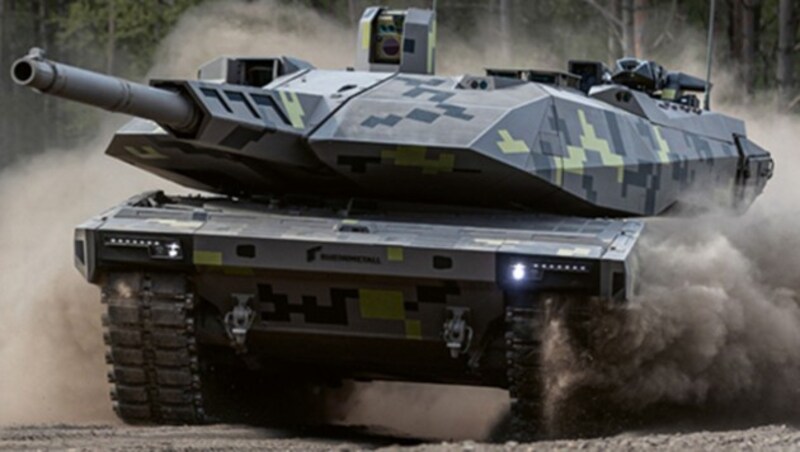 Mit 59 Tonnen ist der neue Panther etwas leichter als der über 60 Tonnen schwere Leopard-2. (Bild: Rheinmetall)