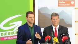 Gebi Mair (li.) und Jakob Wolf am Mittwoch bei der Pressekonferenz in Innsbruck (Bild: Christof Birbaumer)