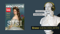 Die Krone legt ihren vergriffenen Klassiker „Sisi“ neu auf und startet mit dem Leben der Kaiserin eine neue Podcast-Reihe den „Krone-Geschichte-Podcast“. (Bild: Krone Grafik)