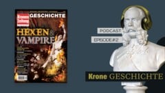 Diebstahl, Folter, Aberglaube: Der „Krone“-Geschichte-Podcast wagt einen Blick hinter die Mythen und Klischees. (Bild: Krone Grafik)