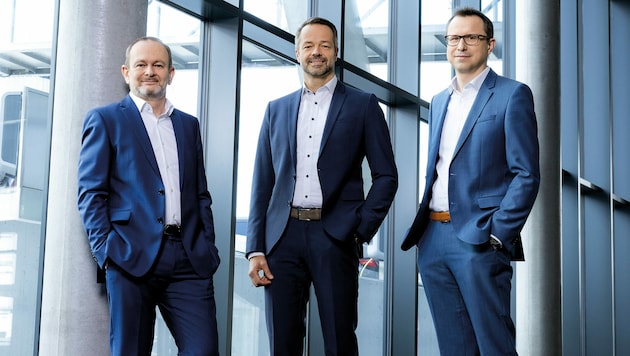 Der Knapp-Vorstand Gerald Hofer, Franz Mathi und Christian Grabner (von links)