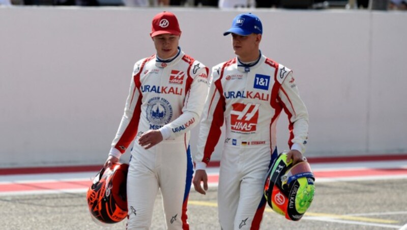 Nikita Mazepin (l.), Mick Schumacher (r.) (Bild: AFP or Licensors)